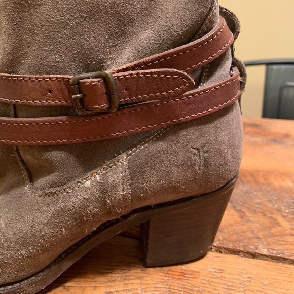 Frye Jane Strappy Tall Suede Boots - Picture 4 of 6